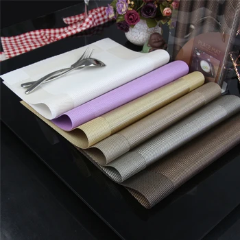 

4Pcs/lot Placemat Fashion Pvc Dining Table Mat Disc Pads Bowl Pad Coasters Waterproof Table Cloth Pad Slip-Resistant Pad