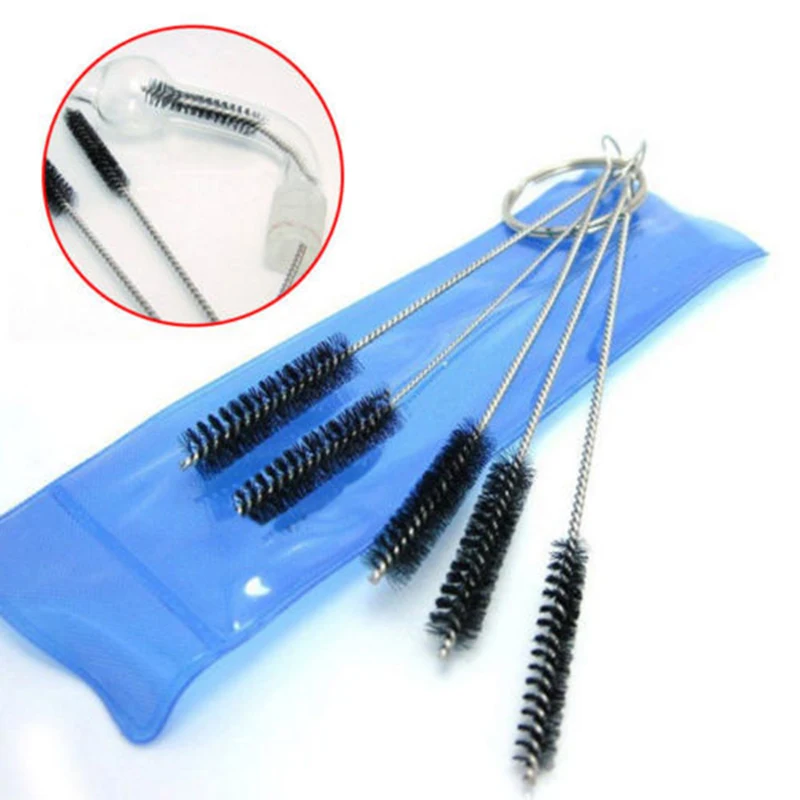 

5 Pcs/Set Cleaning Wire Brush Set Mini Pipe Cleaners Hose Filter Metal Tool Tube cleaning pipes, tubes, cylinders bores easily