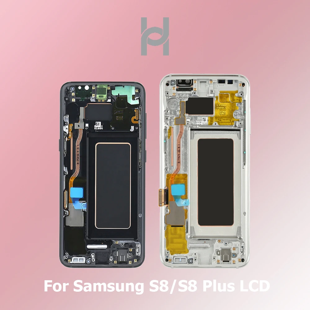 

Supre Amoled Original New Screen For Samsung Galaxy S8 LCD Display G950 S8 Plus G955 Screen Assembly Replacement With Frame