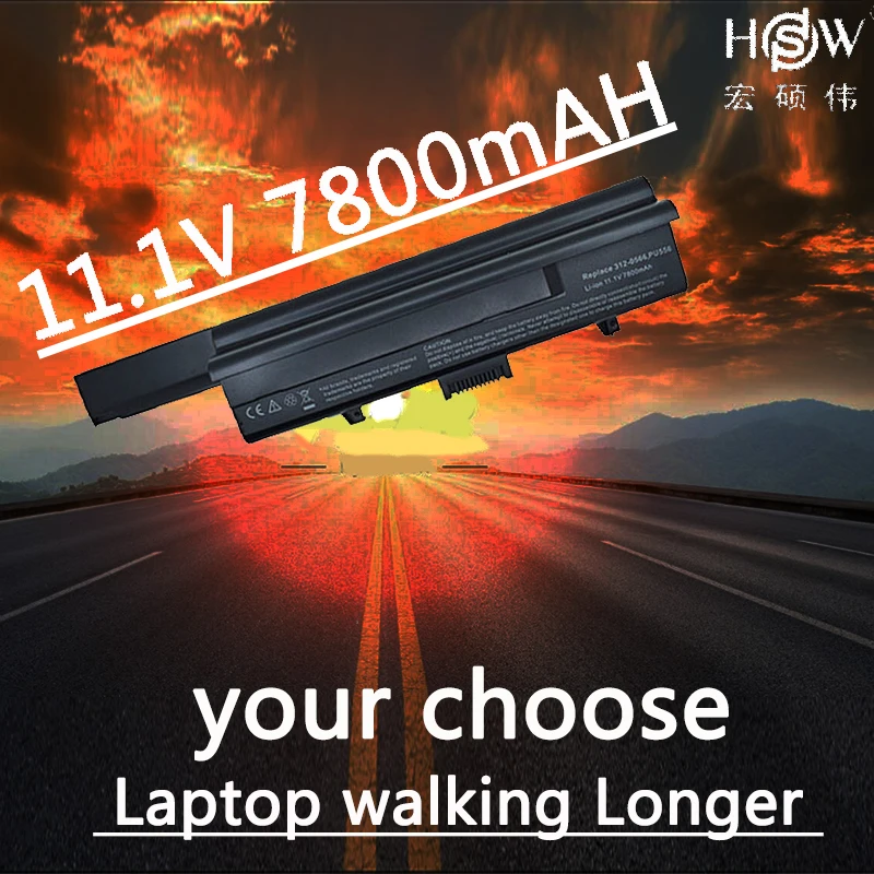 

HSW New 7800MAh Laptop Battery For Dell 1330 M1330 1318 Series 312-0566 312-0567 312-0739 PU556 PU563 TT485 WR050