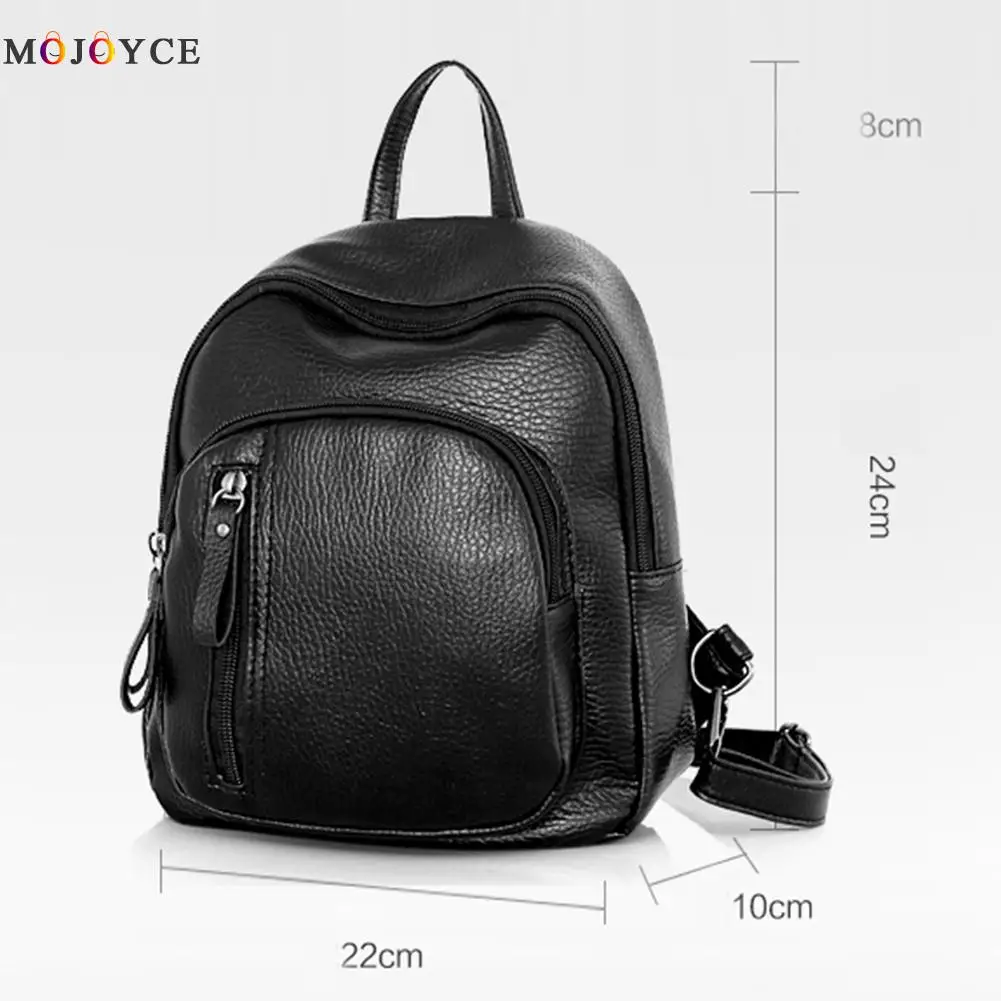 Роскошный дизайнерский женский рюкзак для девочек-подростков на молнии, мини-рюкзак из мягкой искусственной кожи, черный рюкзак Mochila Feminina