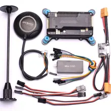 APM 2,6 ArduPilot Мега APM2.6 полета Управление доска& M8N 8N gps с gps держатель& Мощность модуль-фургоны на грузовом шасси и мини OSD