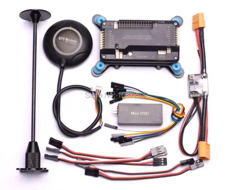 

APM 2.6 ArduPilot Mega APM2.6 Flight Control Board & M8N 8N GPS with GPS Holder & Power Module & Mini OSD