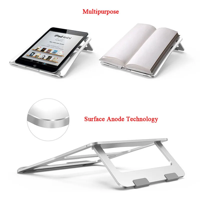 Online Laptop Foldable Stand Aluminum Adjustable Desktop Tablet Holder Desk Table Mobile Phone Stand For iPad Macbook Pro Air Notebook