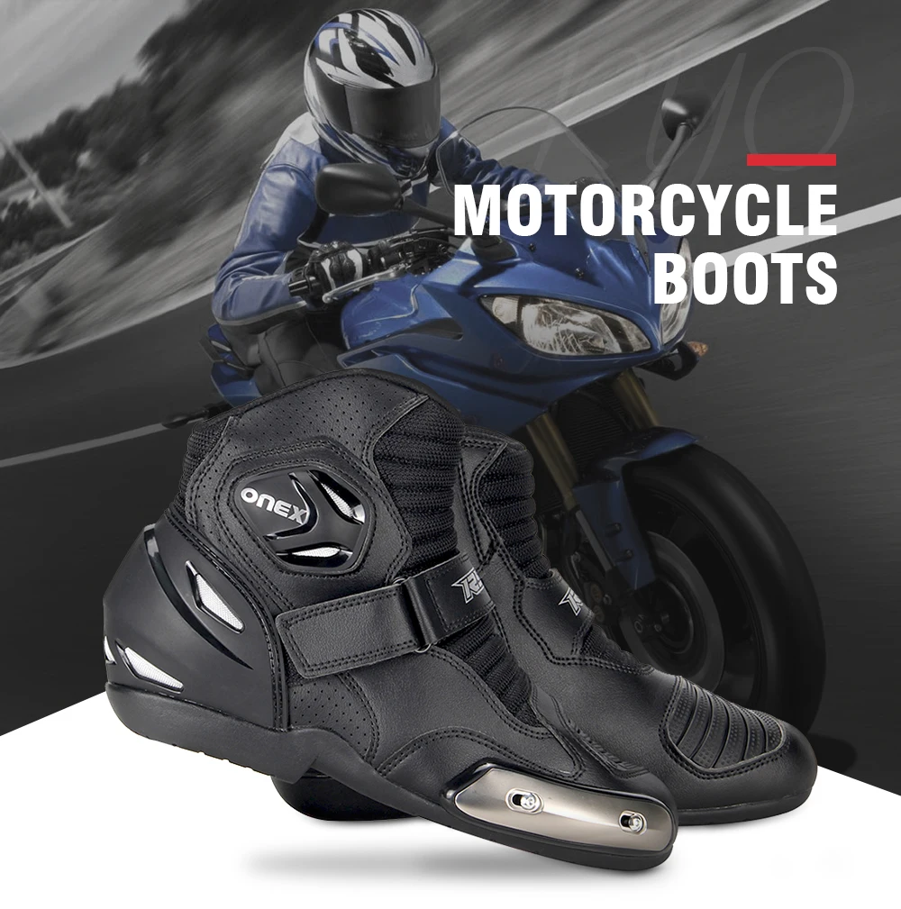 RYO/мотоциклетные ботинки; мужские ботинки для мотокросса; мотоциклетная обувь; байкерские ботинки; Защитное снаряжение для верховой езды; гоночная мотоциклетная обувь; Цвет Черный