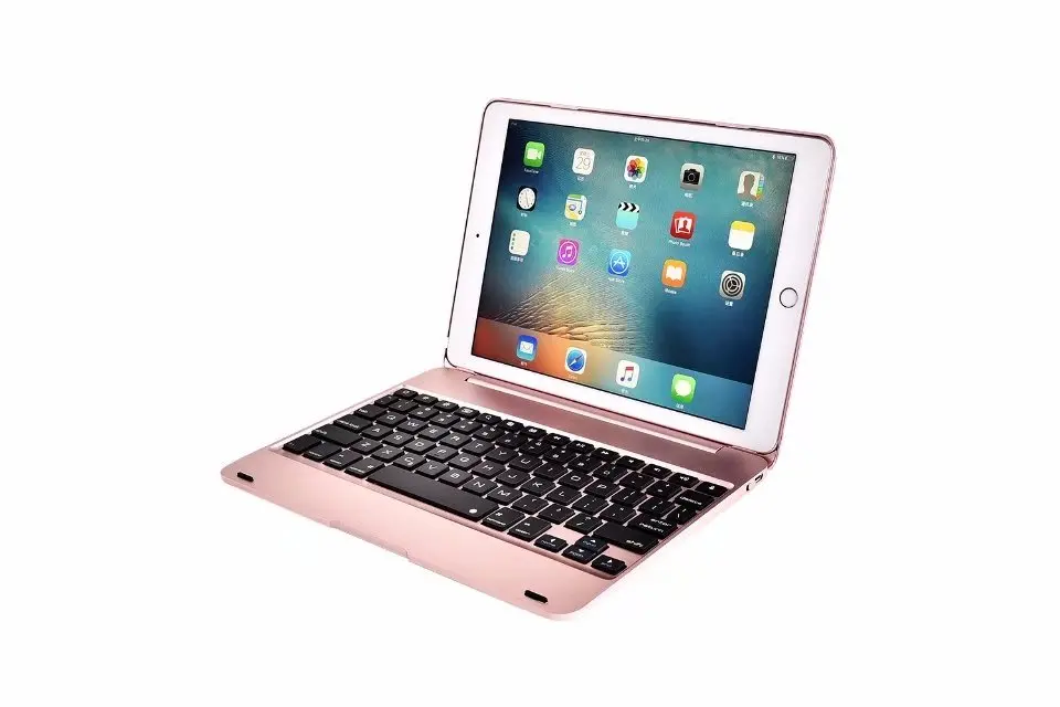 For ipad 2017 case 9.7 keyboard wireless bluetooth keyboard,ABS Plastic Folio Style Stand Protective bluetooth keyboard         1(40508)