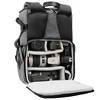 Eirmai gris toile grande capacité caméra vidéo épaules sac à dos étanche w couverture de pluie ajustement 15 pouces ordinateur portable pour DSLR Photo Drone ► Photo 2/6