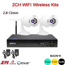 1080P 2mp инфракрасный ICsee водонепроницаемый IP66 мини H.265+ 25fps 5X 2,8 мм-12 мм зум-объектив 2CH 2 канала wifi PTZ ip-камера комплекты