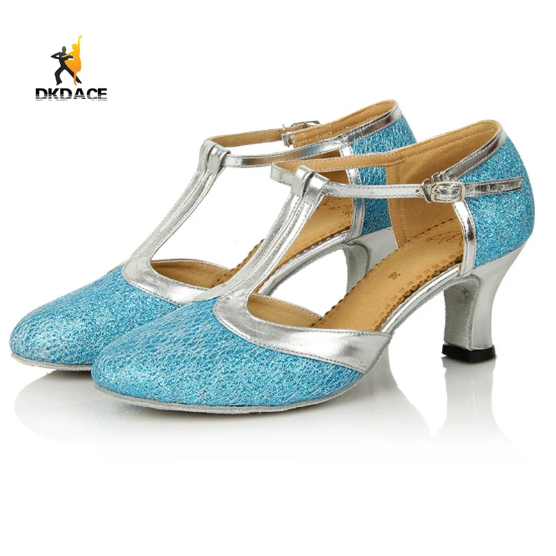 Ladies/Girl's Latin/Ballroom/Salsa Dance Shoes For Women Sandals Satin PU Buckle 6 CM Low Heel (more colors ) Hot Sale | Спорт и