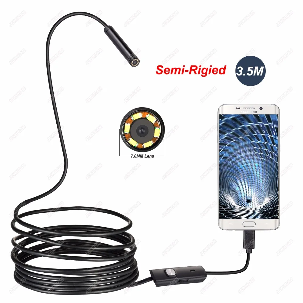 

Newest 7mm OTG Android Endoscope Camera Hard 1M 2M 5M Video Endoscope Borescope Inspection Camera Windows USB Endoscope for Car