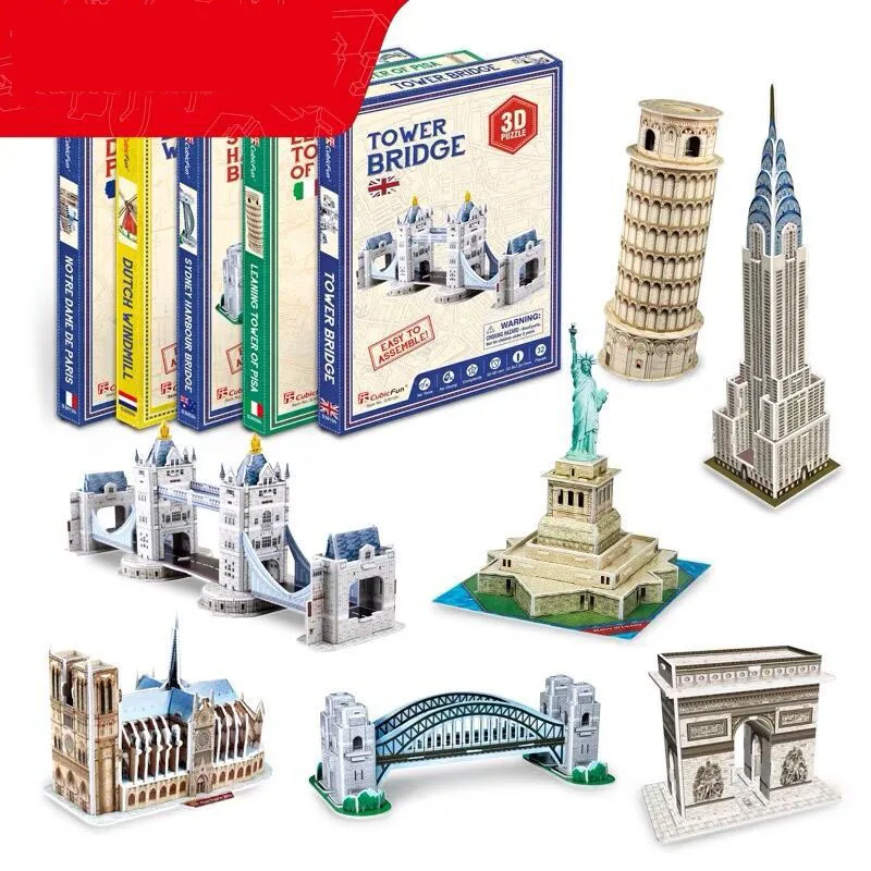 Головоломка 3d DIY Модель Нотр Дам мини мир архитектура сборка игрушка из бумаги