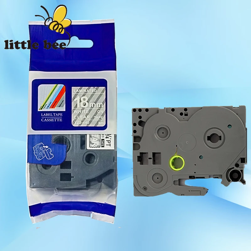 1pcs Brother Label Tape 18mm White On Clear Tze Label Tape Tze145 Tze 145 Tze145 For Ptouch