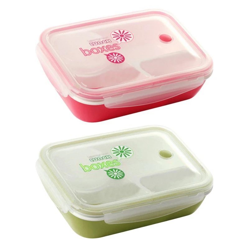 Portable Lunch Boxes Food Grade Plastic Microwave Heating Sealed Lunch