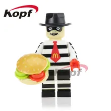 Single Sale Super Heroes Hamburglar with Funny Face Classic Bricks Action Figures Building Blocks Best Children Gift Toys PG349