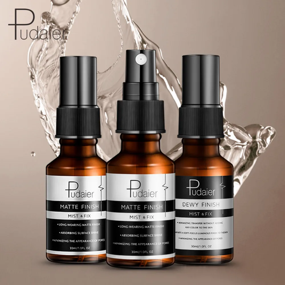 

Pudaier Matte and Dewy Finish Face Setting Spray Fix Mist Bottle 24HR Makeup Protection Oil-control Base Finish Lasting Cosmetic