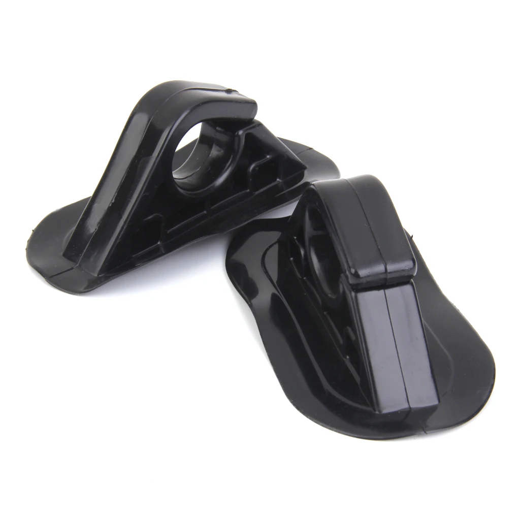 2Pcs PVC Oar Paddle Holder Hook Buckles For Boat Kayak Dinghy Accessories Black 2Pcs PVC Oar Paddle Holder Hook Buckles For Boat Kayak Dinghy Accessories Black