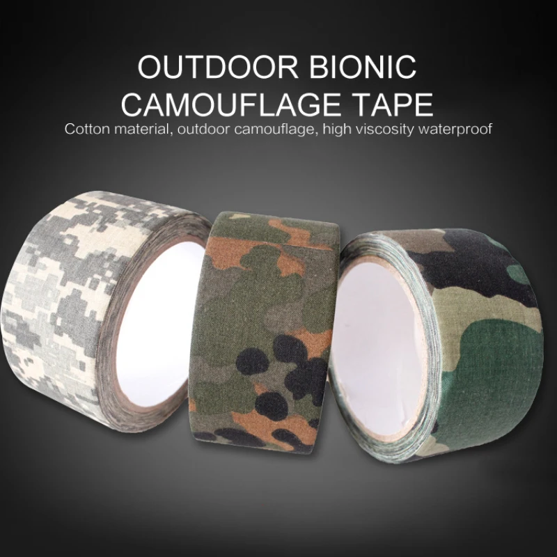 

10M Self Adhesive Non-woven Concealed tape for Camouflage Cohesive Hunting Camping Camo Stealth Ribbon dropshipping