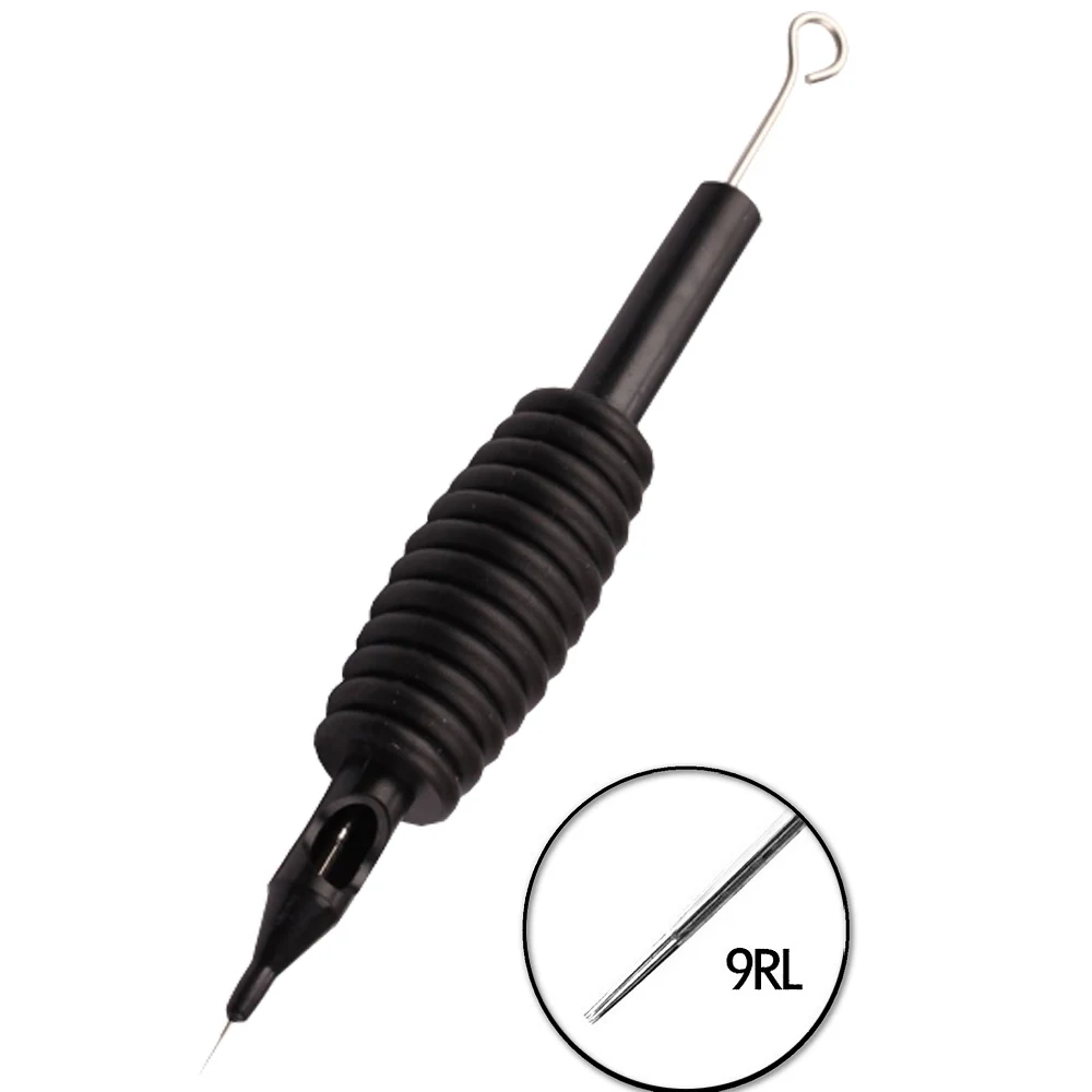 

40pcs Size 3/4" 19mm Disposable Tattoo Grips with Suited Tattoo Needles Mix Sizes Round Liner Shader 9RL/RS for tattoo machine