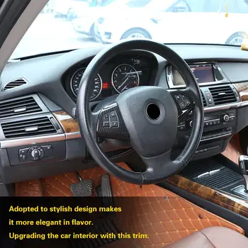 

Carbon Fiber Steering Wheel Button Frame Trim For BMW X5 E70 Adhesive Tape Interior Car Practical