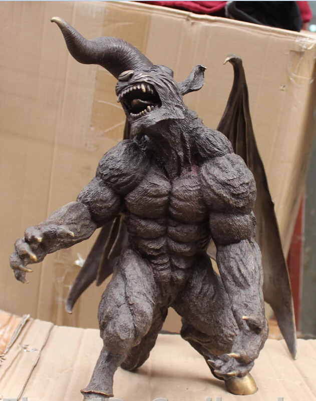JP S0300 12&quot Chinese Pure Bronze Wings Dinosaur Monster Griffin Beast Statue Sculpture Discount 35% | Дом и сад