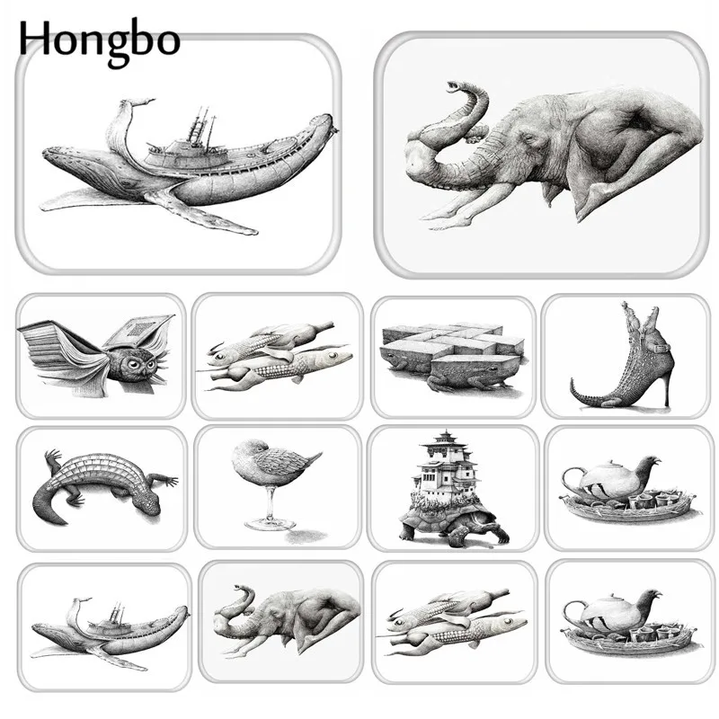 Hongbo Animal Anti Slip Floor Mat Outdoor Rugs Crocodile Elephant