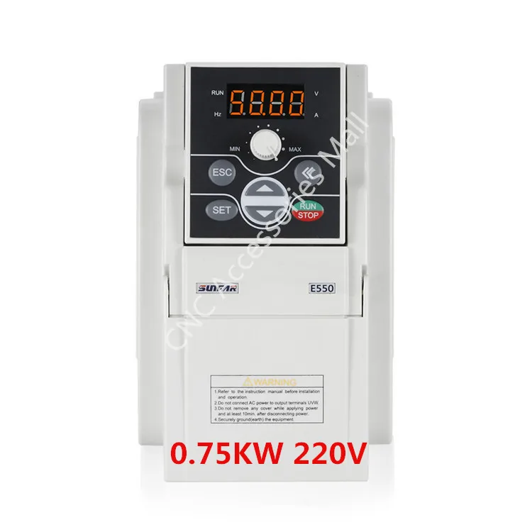 

NEW SUNFAR VFD Inverter E550-2S0007 750W AC220V Frequency Inverter