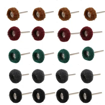 

20Pcs Four Colors Shank Abrasive Wheel Brush Rotary Buffing Polishing Wheel Set Polishing Grinding Rotary Tool Accessories New
