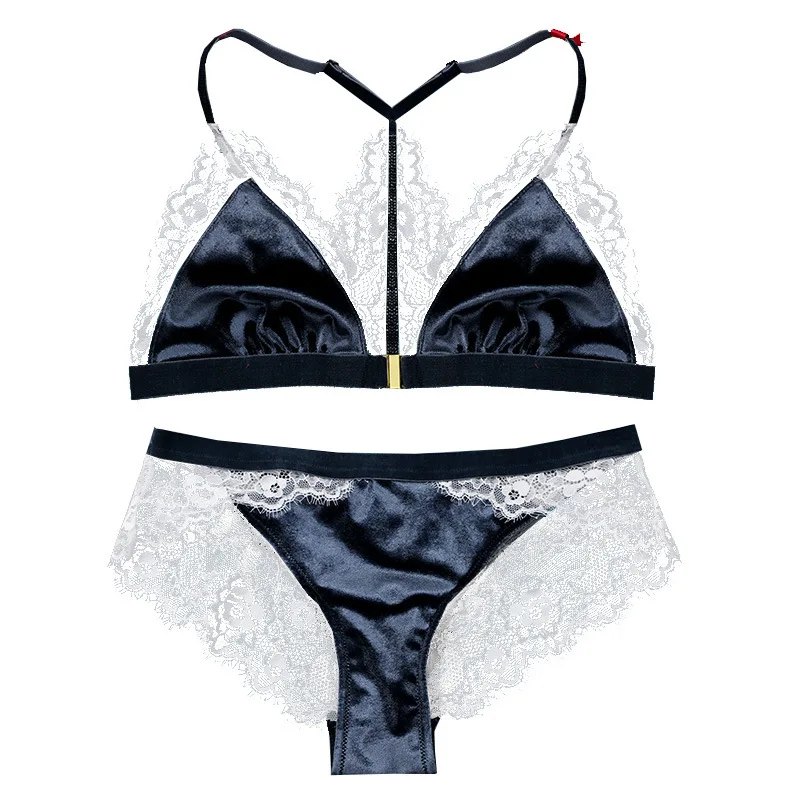 2018 Hot Sale Luxury Brand underwear Intimates Push Up Bra Set lace lingerie lace Embroidery Lace Women Bra Beauty back