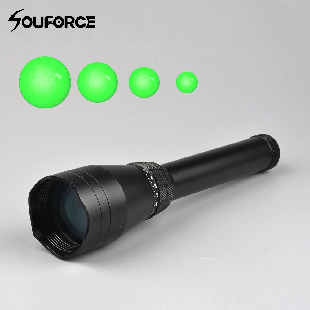US Green Laser Designator Flashlight Sight Illuminator Zoomable Beam
