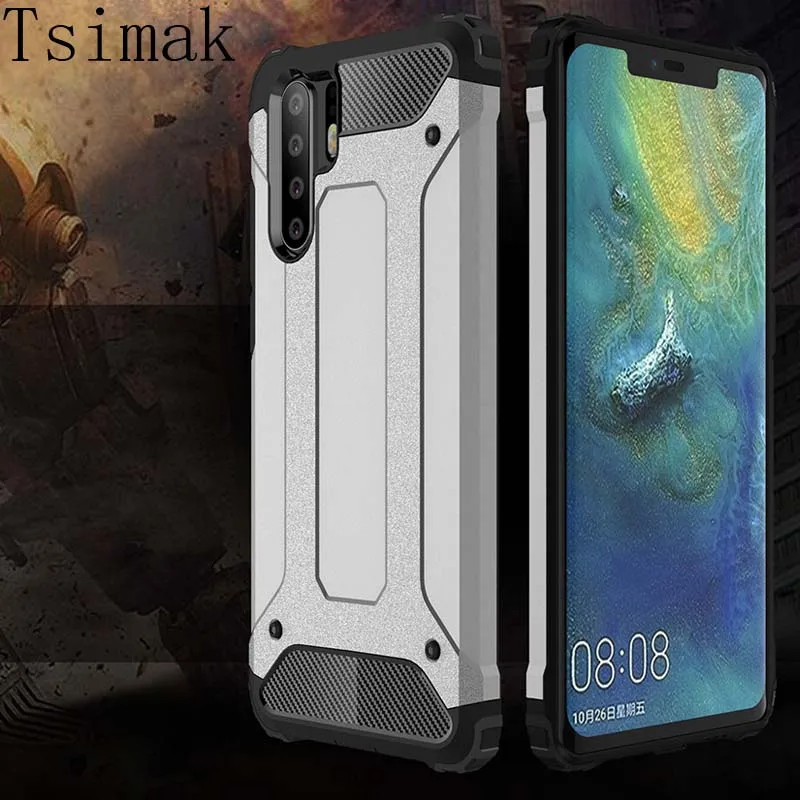 Бронированный чехол для Huawei P30 Pro P20 Lite 2019 Силиконовый противоударный жесткий