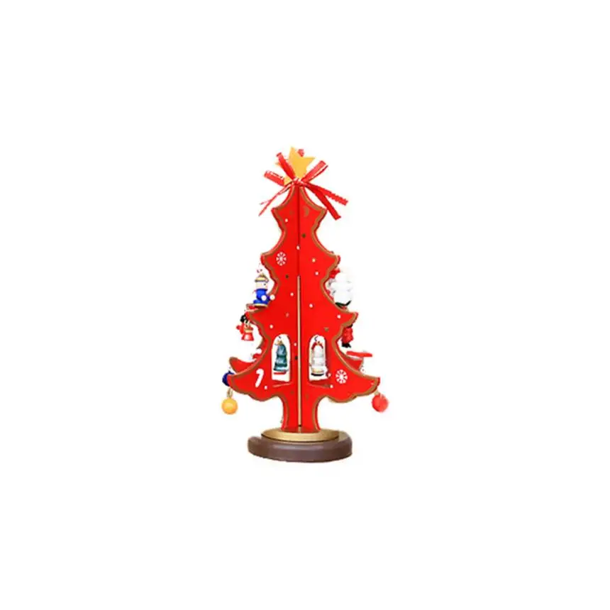 Веселая Рождественская декоративная игрушка; подарок для детей, Санта-Клаус, снеговик, дерево, рождественские принадлежности# GH40