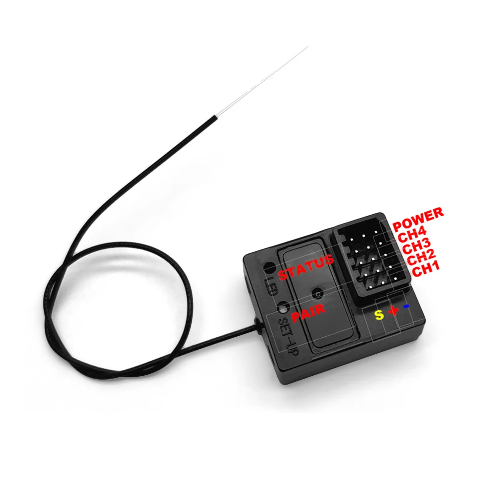

Dual ID 4-Channel Surface Receiver 2.4GHz DasMikro FH3 FH4 for Racing RC Car Parts Compatible for Sanwa M12/M12S/MT4/MT4S/M11X