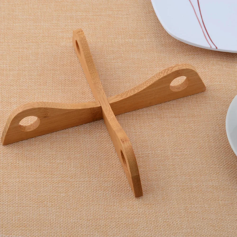 Upapirit 대나무 내열성 팬 매트 이동식 냄비 매트 홀더 주방 요리 절연 패드 그릇 컵 접시 접시 컵 받침