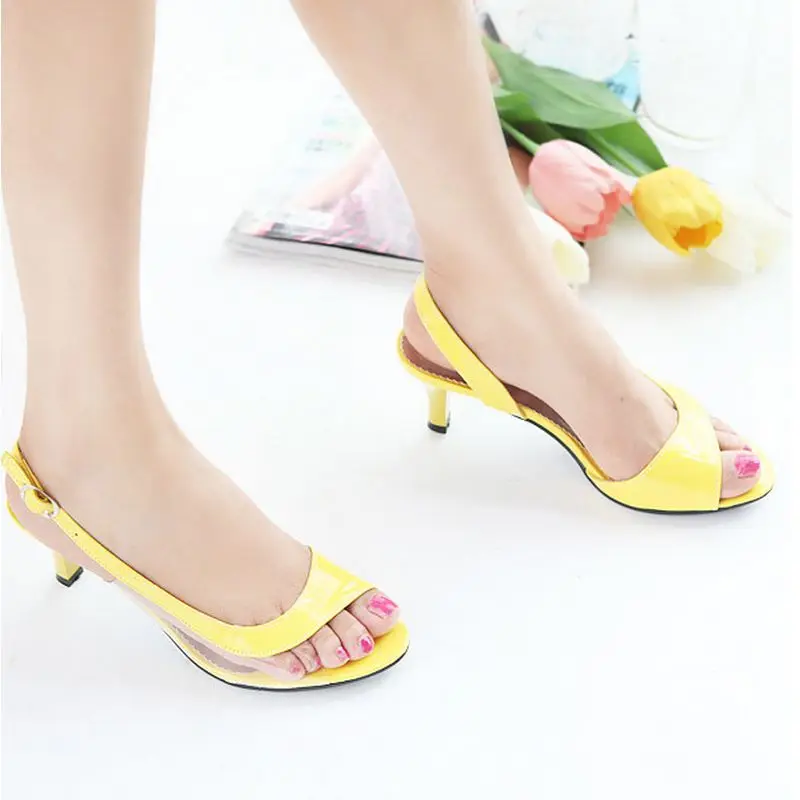 Taoffen/размеры 30-48; женские босоножки на высоком каблуке с открытым носком; пикантные женские брендовые Модные прозрачные сандалии женская обувь