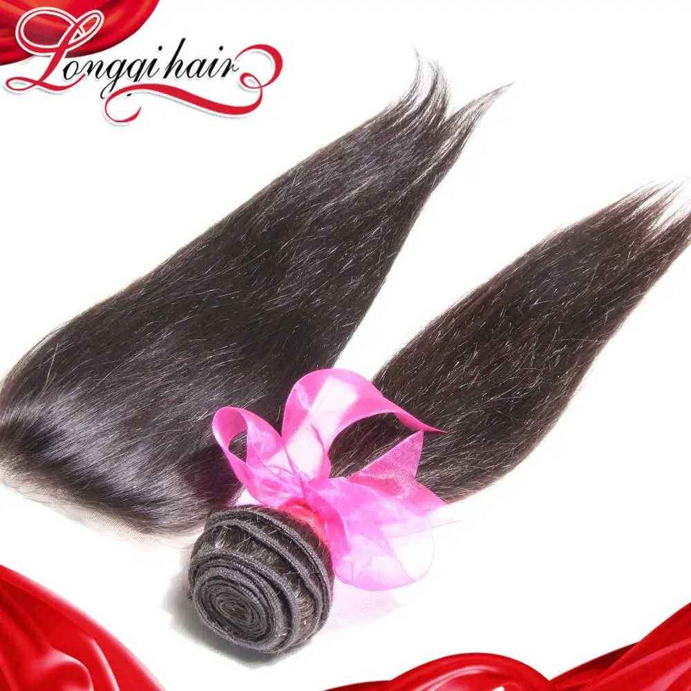 Peruvian straight virgin wig with closure 3x4 free part peruvian human on 12&quot~20&quot |