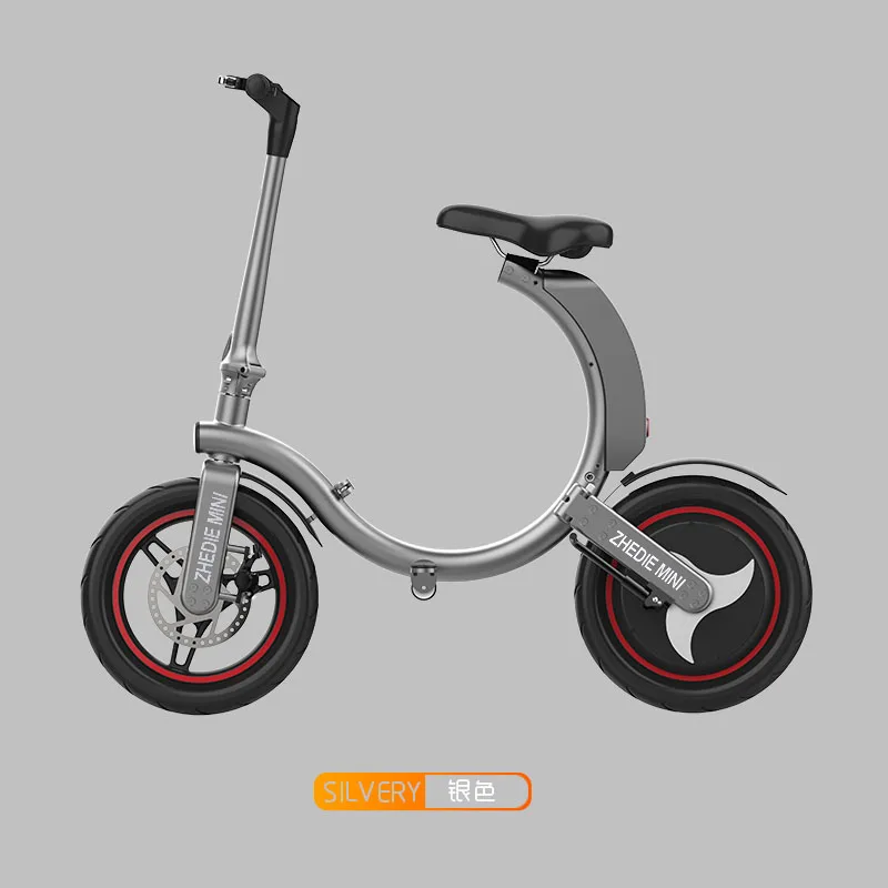 folding electric scooter 2 wheel with trolley wheel P3 - Цвет: SILVER 7.8AH