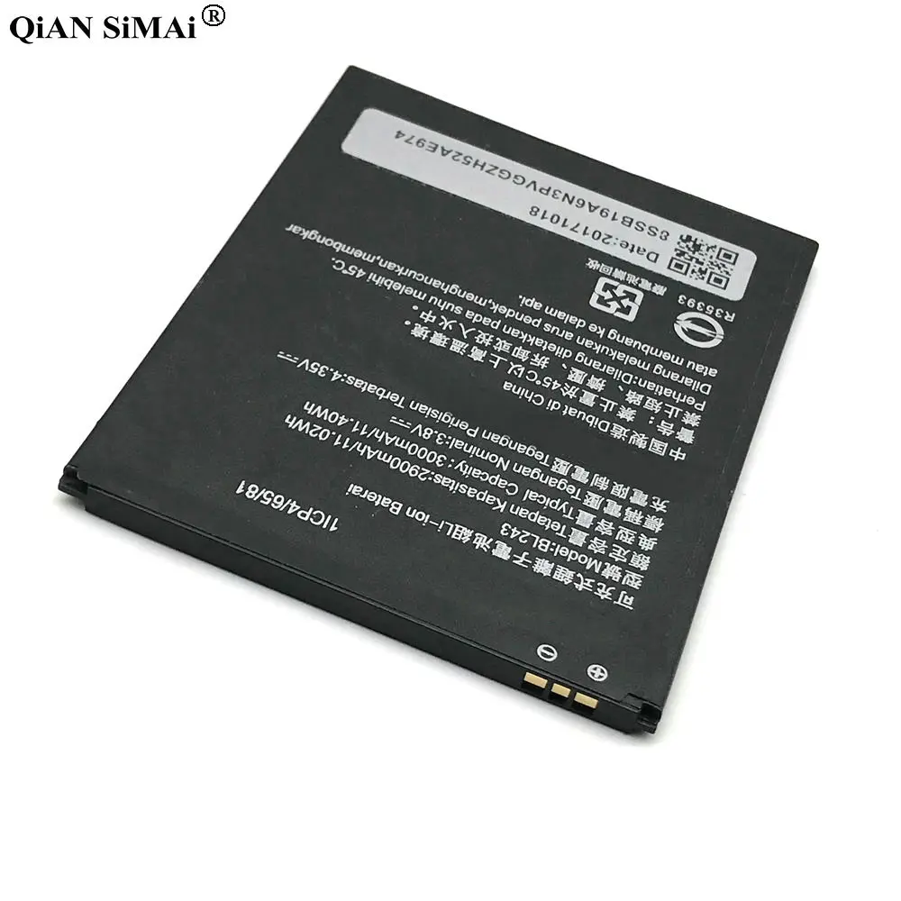 BL 243 мобильный телефон с аккумулятором BL243 для Lenovo Lemon K3 Note A5600 A7600 A5500 A7000 3000