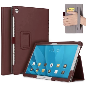 

Luxury Flip Book Cover PU Leather Case for Huawei MediaPad M5 10.8 10 Pro CMR-AL09 CMR-W09 10.8 Tablet Hand Straps Card Slots