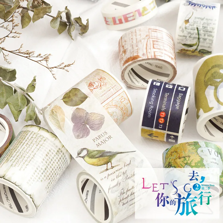 Тема путешествия лента Washi декоративные ленты DIY Декор Ежедневники клейкая для