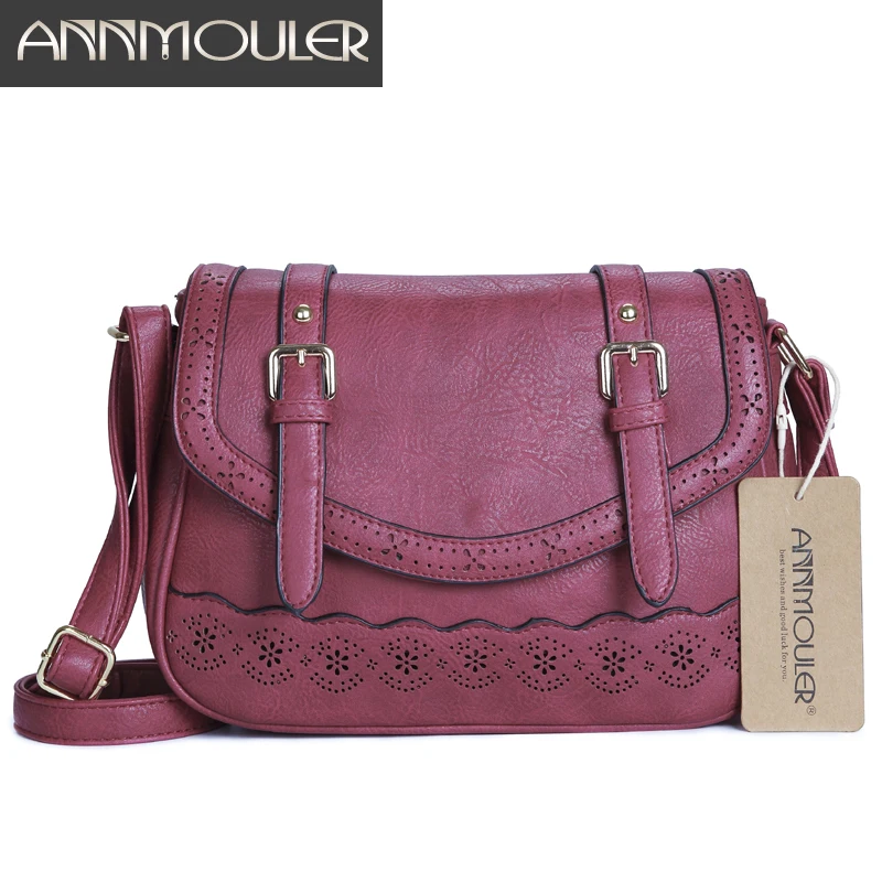 Annmouler, модная женская сумка на плечо из искусственной кожи, сумка через плечо, дизайнерские сумки, открытая сумка-мессенджер, женская сумка, женская сумка