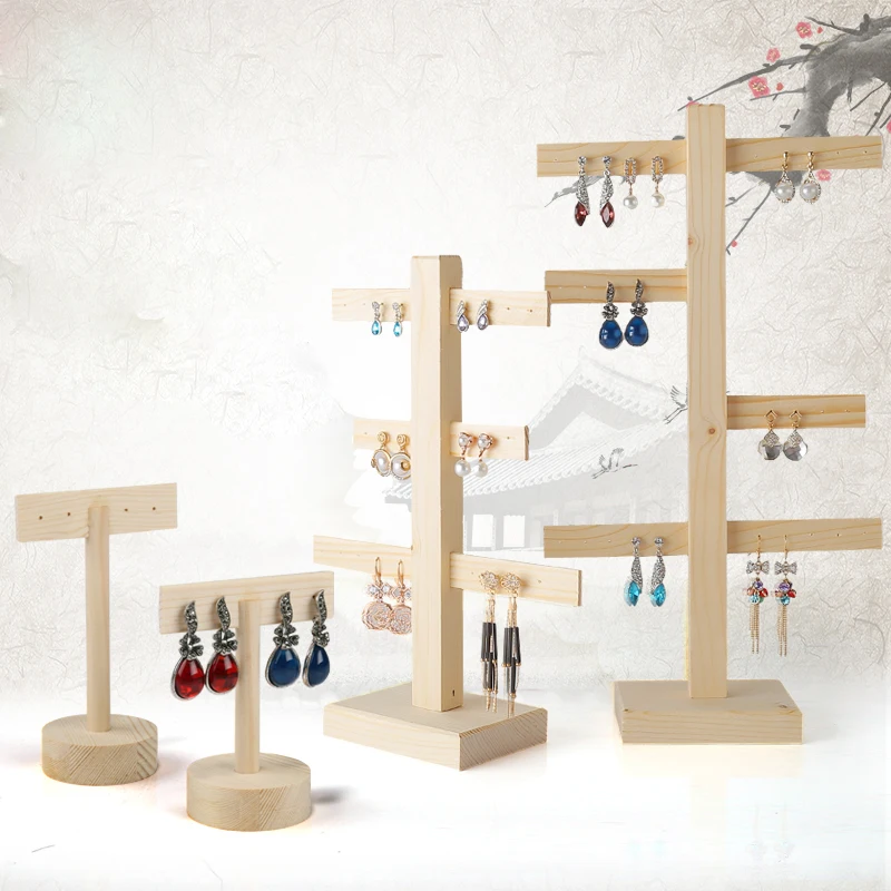 Wood Earrings Display Holder Wood Jewelry Display Stand Jewellery