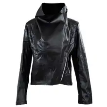 NEW Spring Autumn Women’s Slim Biker Motorcycle PU Soft Leather Zipper Jacket Woman Coat