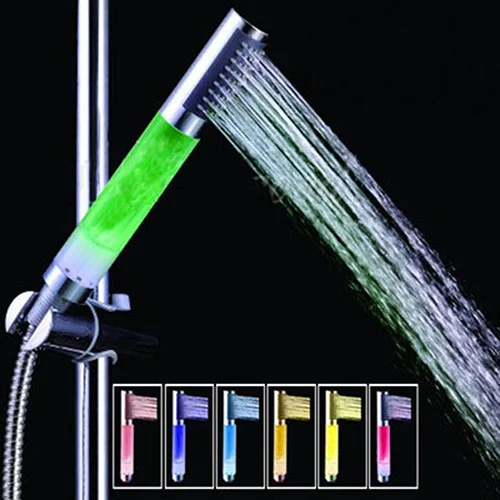

1pc 22.5cm 7 Colors Romantic LED Light Water Bathroom Glow Shower Head ShowerHead Sprinkler