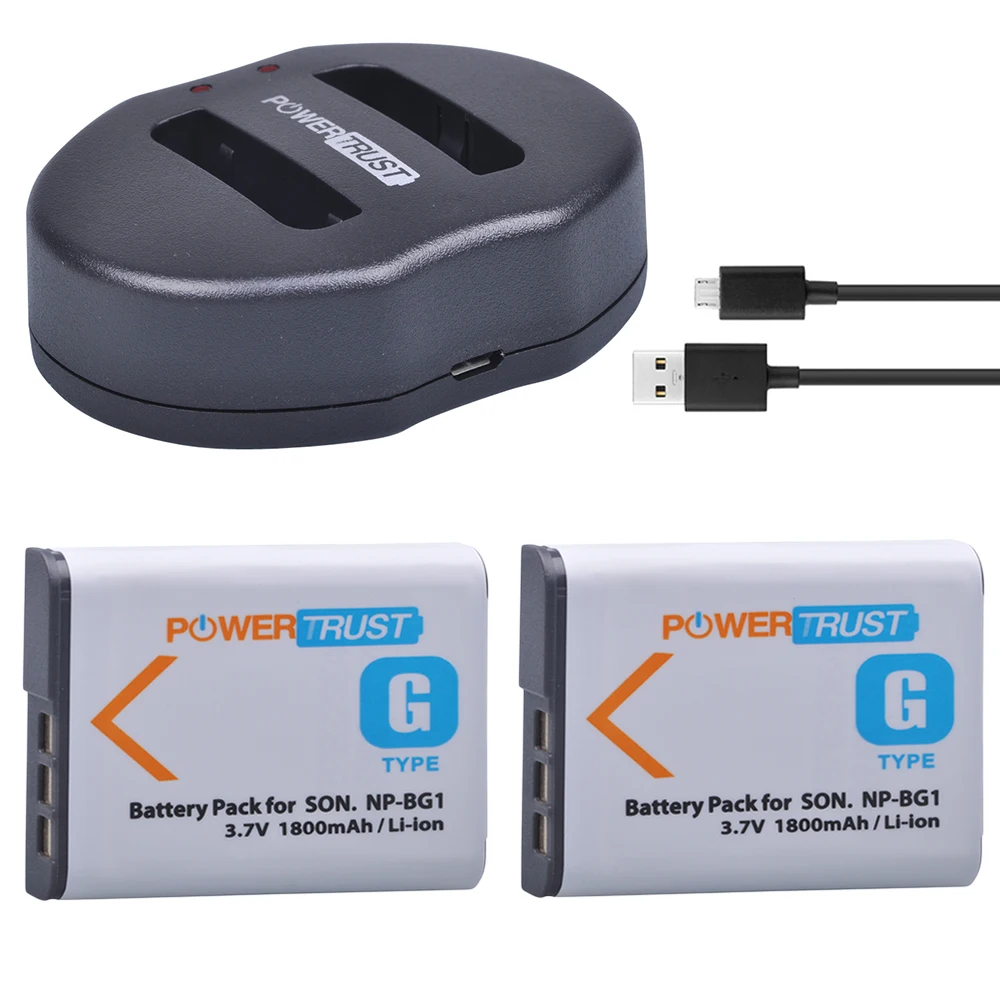 2 шт. 1800 мАч NP BG1 NPBG1 камера батарея + двойной USB зарядное устройство для SONY HX10 W30 W210