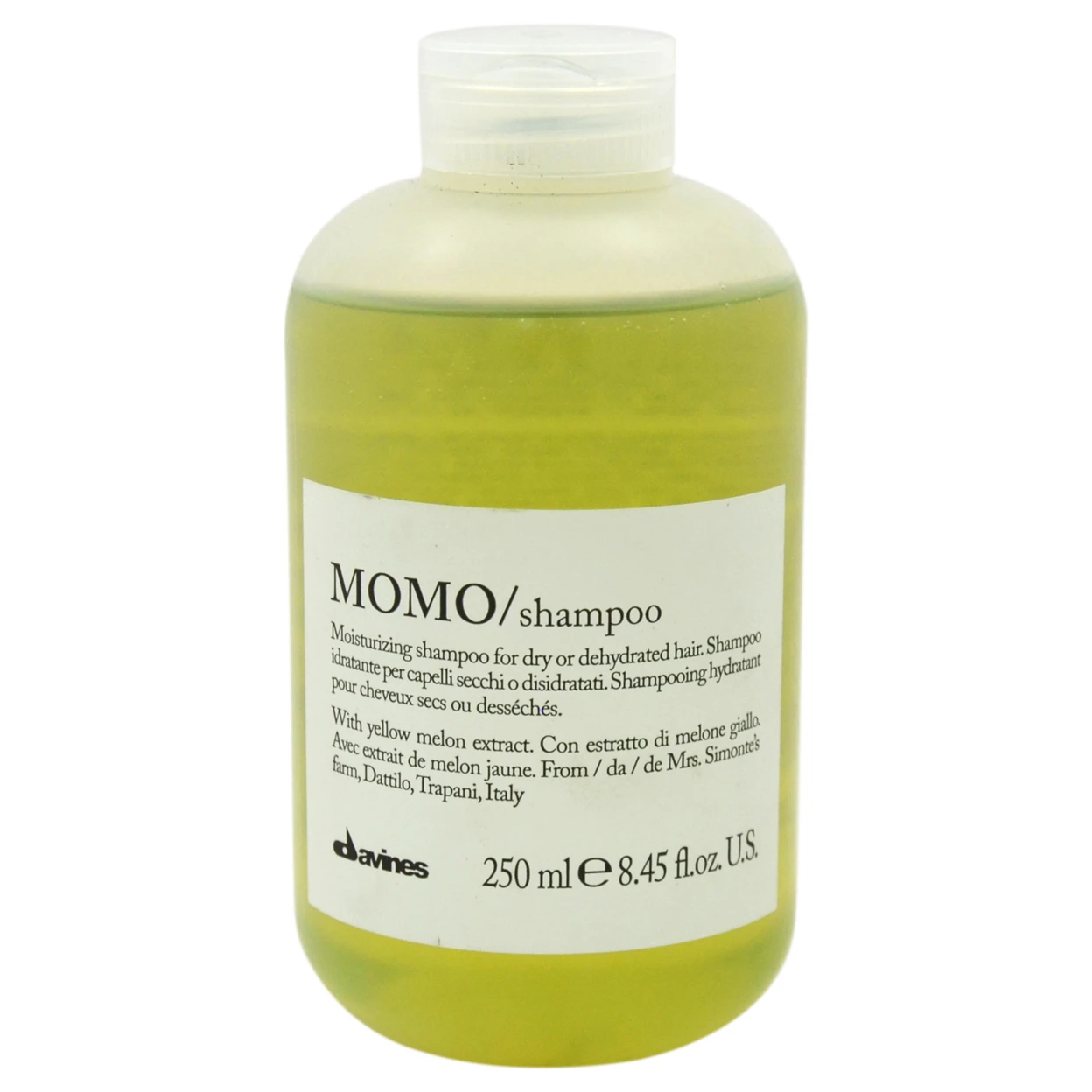 Momo Moisturizing Shampoo for Dry & Dehydrated Hair by Davines for Unisex - 8.45 oz Shampoo