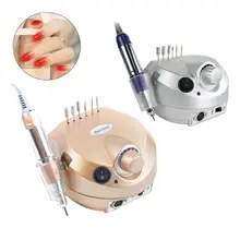 Gold Silver US Plug Pro Grinder PVC Manicure Carving Polish Device Manicure Tools Gold EU US Electric Nail Art Manicure Tool