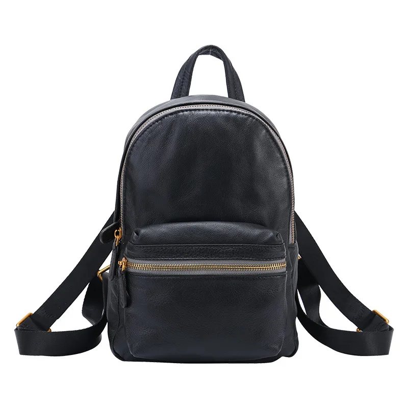 

Fashion Genuine leather Women backpack Korean joker luxury design kanken backpack Soft leather Litchi grain backbags women