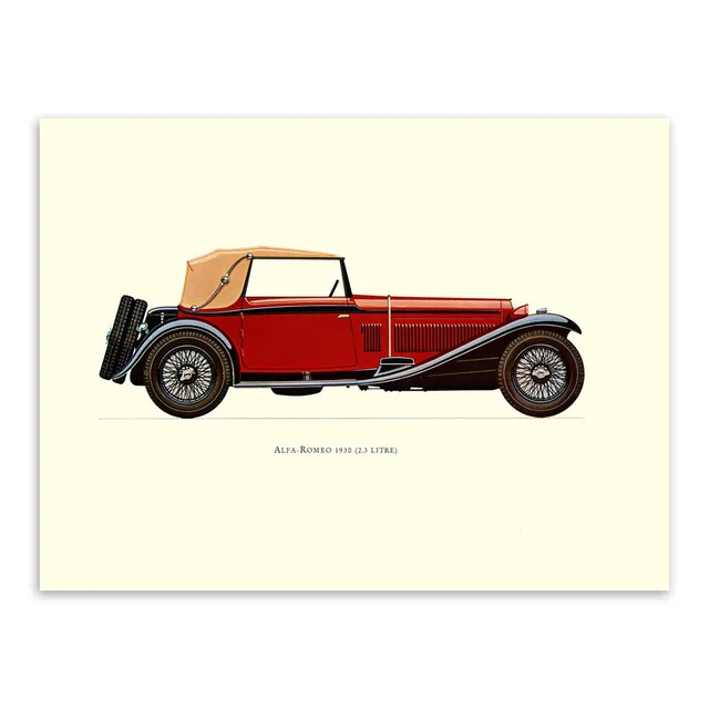 Aliexpress.com : Buy Modern Famous Vintage Retro Car Collection A4