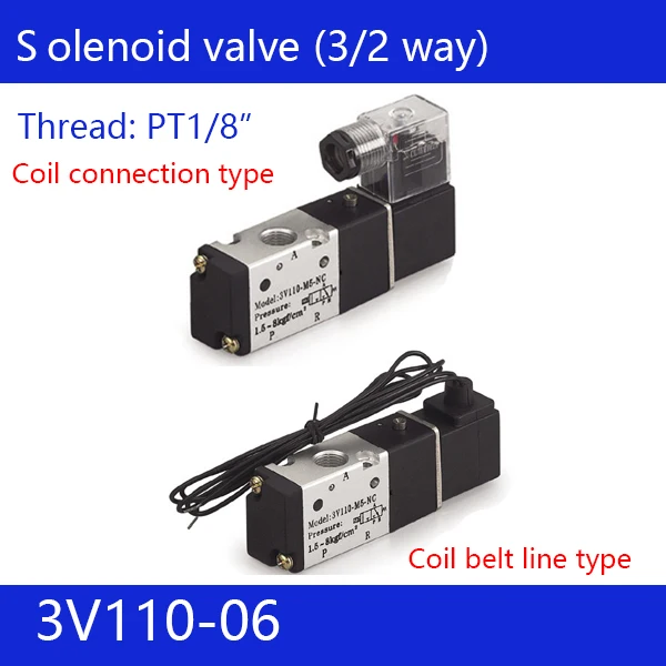 

Free shipping good qualty 3 port 2 position Solenoid Valve 3V110-06,have DC24v,DC12V,AC24V,AC36V,AC110V,AC220V,AC380V