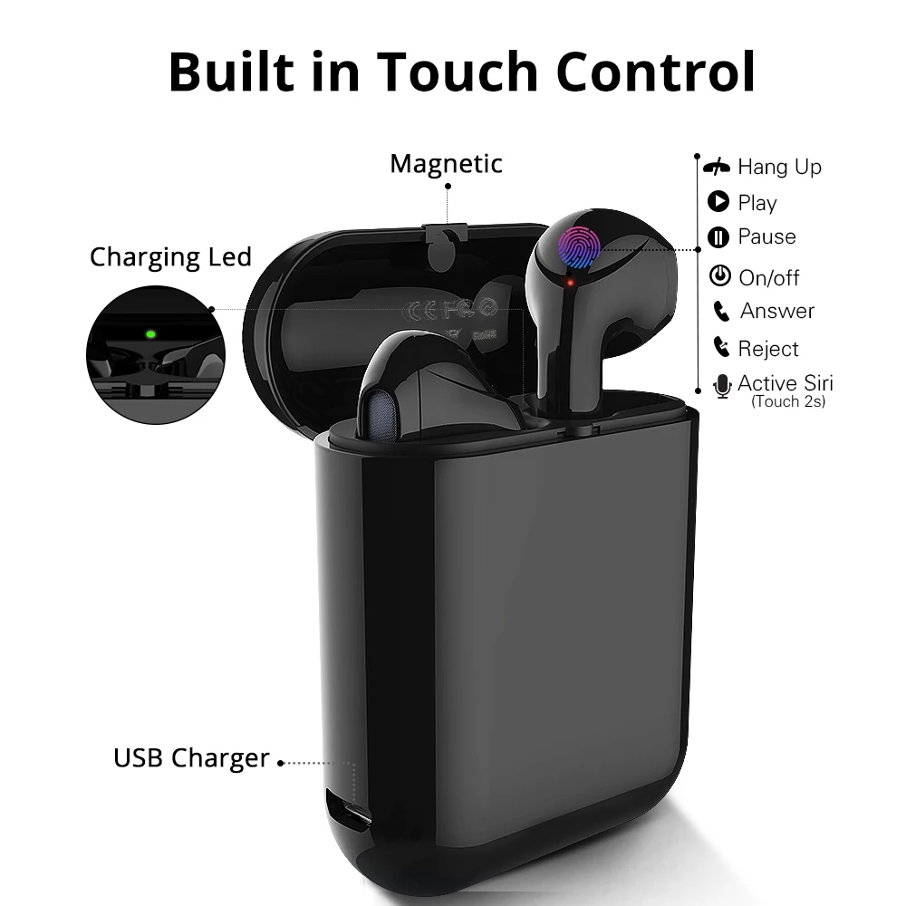 Langsdom T7RX Wireless Earphone for Phone Touch Control Bluetooth Headphone TWS Bluetooth Earbuds w